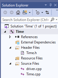 The Solution Explorer lists all of the files in a program.