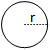 picture of a circle with r as the radius.