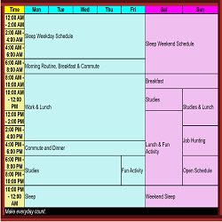 table schedule