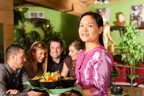 Waitress at Curbside Thai