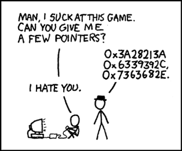 An xkcd cartoon about pointers.