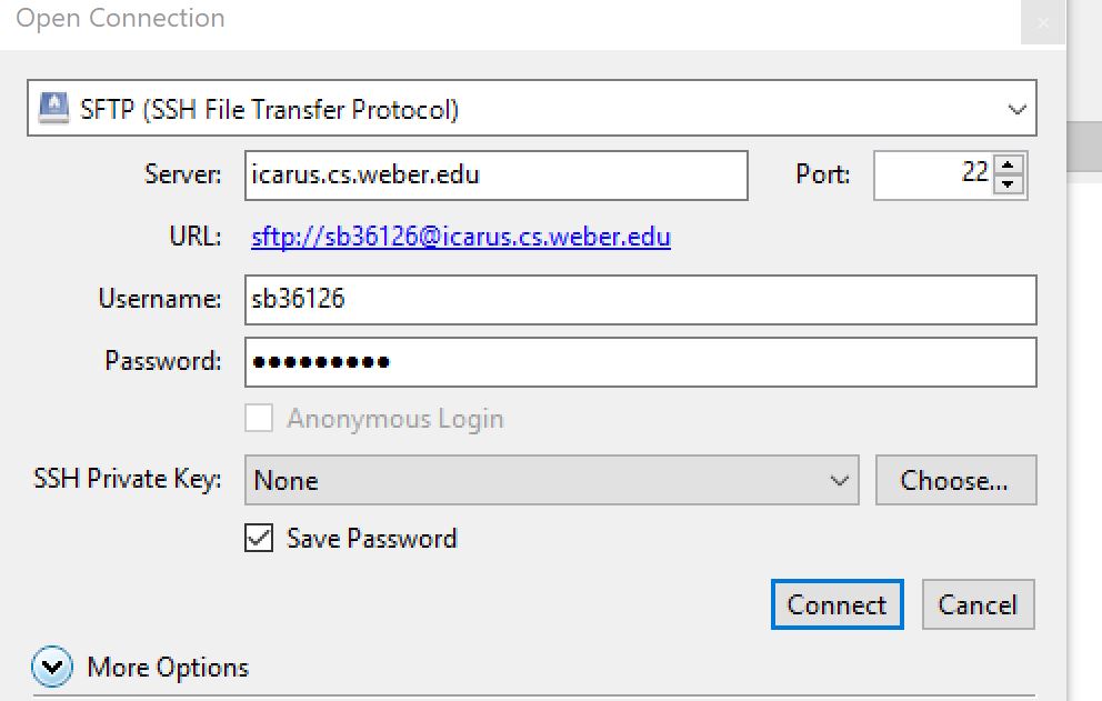 Cyberduck Open Connection prompt with login