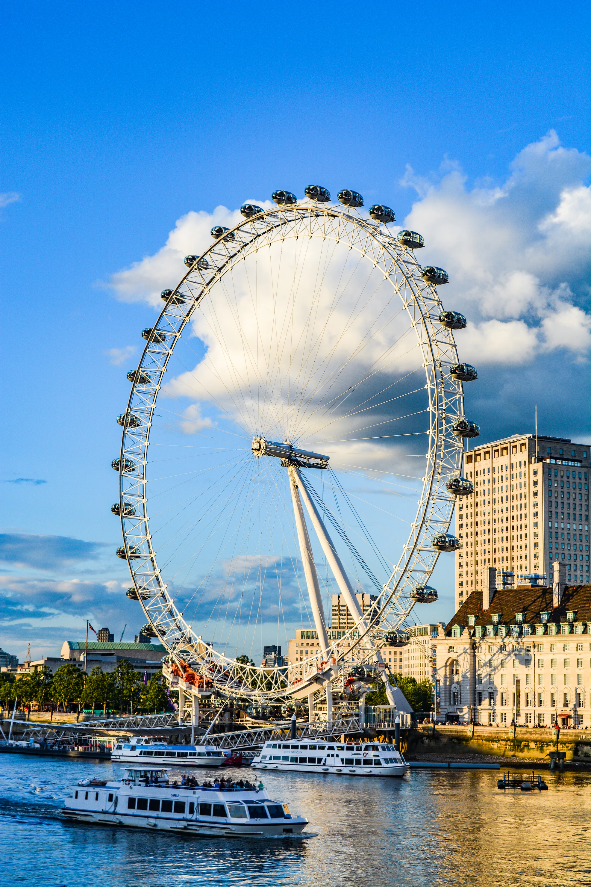 london eye during day over river