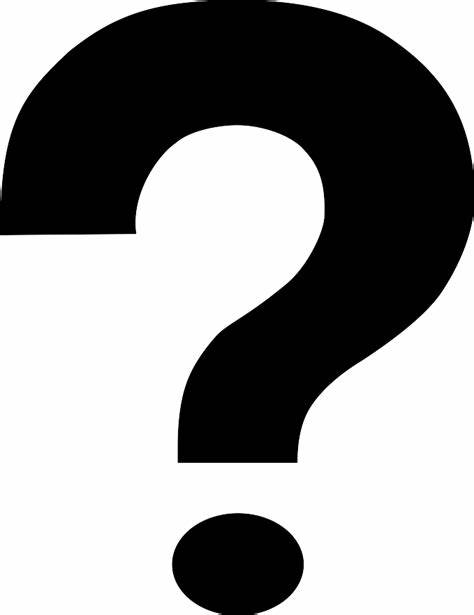 Black question mark with white background