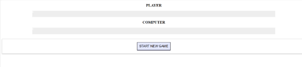 Home screen for Rock Paper Scissors in VueJS