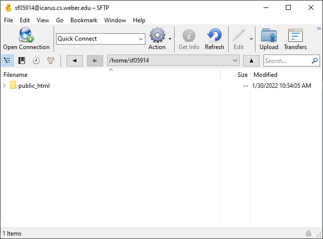 File page of Cyberduck application